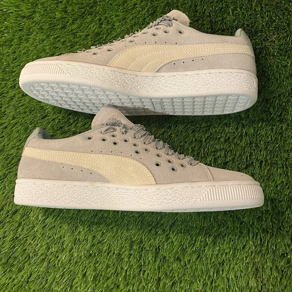 Puma Suede XL Big‎ Ribbon Lace VR Sneakers - Gray - Women's Sz 9 Rare Shoes